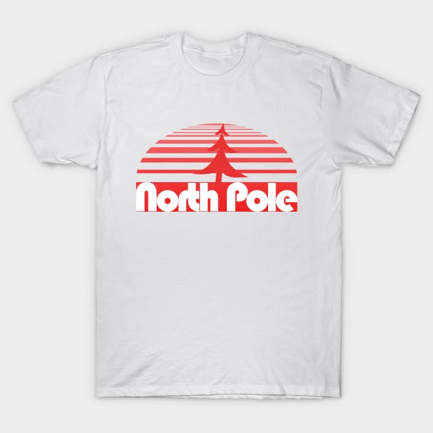 North Pole retro Christmas T-Shirt by bubbsnugg